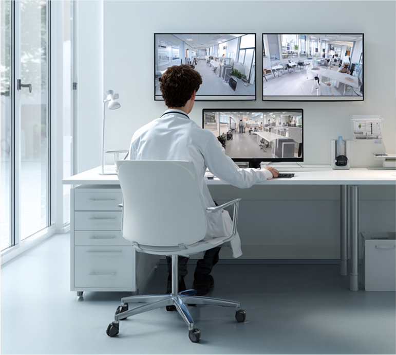 Doctor at computer